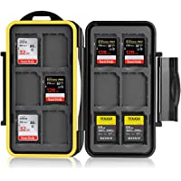 Ares Foto® Estuche impermeable Anti-choque para tarjetas de memorias 12 x tarjetas SD. Recubrimiento de goma de alta…